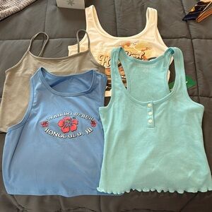 Blue Waikiki Beach Crop Top